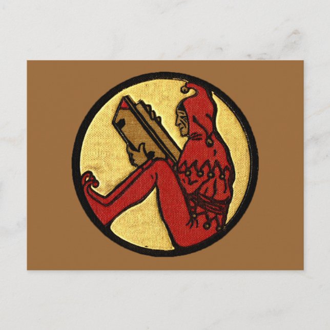 Postal Leyendo Jester (Anverso)