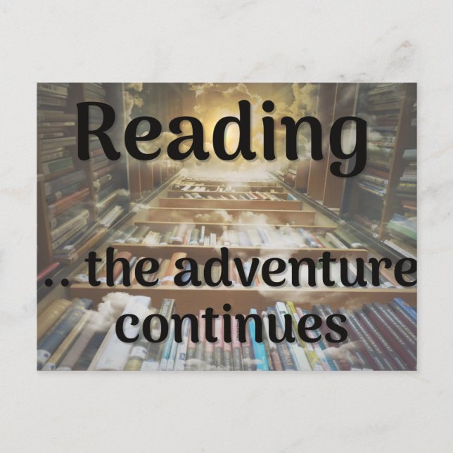 Postal Leyendo, la aventura continúa (Anverso)