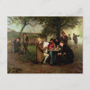 Postal Leyendo las noticias