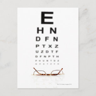 Postal Leyendo lentes