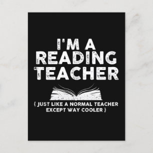 Postal Leyendo profesor - Soy un profesor de lectura