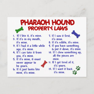Postal leyes de propiedad 2 de PHARAOH HOUND