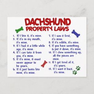 Postal Leyes de propiedad de Dachshund 2