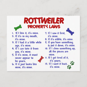 Postal Leyes de propiedad de ROTTWEILER 2