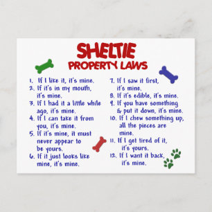 Postal Leyes de Propiedad de SHELTIE 2