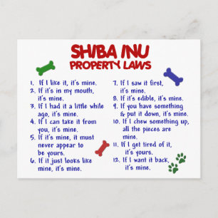 Postal Leyes de propiedad SHIBA INU 2