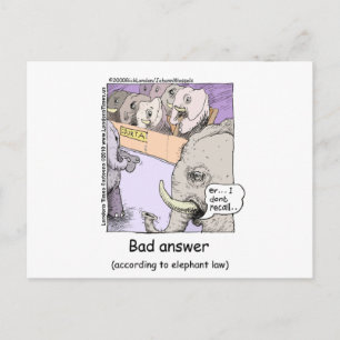 Postal Leyes elefantes divertidas Tees Mugs Cartas más