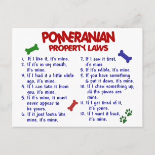 Postal Leyes POMERANÍES sobre la propiedad 2