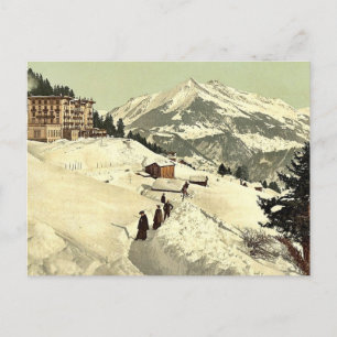 Postal Leysin, el sanatorio y la Chaussy en invierno, Nan