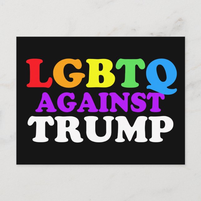 Postal LGBTQ contra Trump (Anverso)
