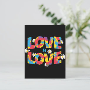 Postal LGBTQ - El amor es amor - Color arcoiris