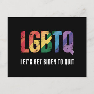 Postal LGBTQ Hagamos que Biden deje de celebrar con orgul