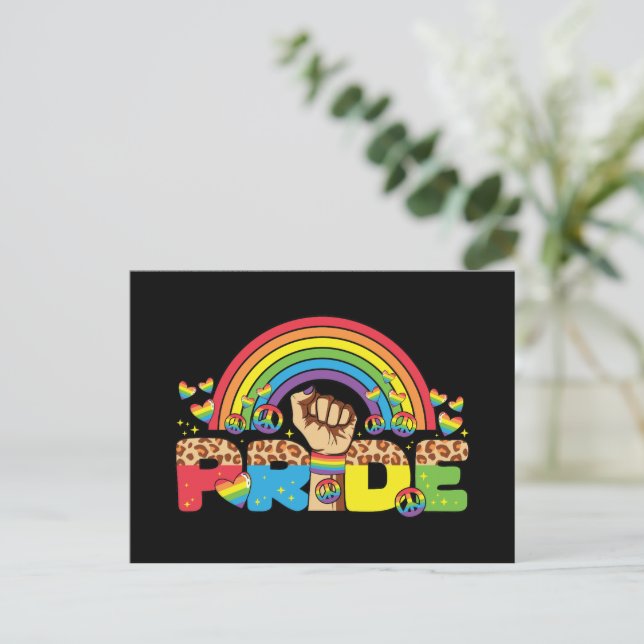 Postal LGBTQ - Orgullo y arcoiris (Anverso de pie)