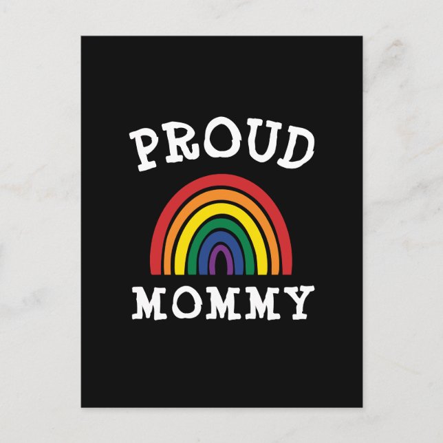 Postal LGBTQ Orgullosa Mommy Gay Pride el Día de la Madre (Anverso)