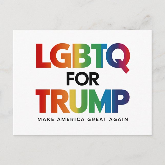 POSTAL LGBTQ PARA TRUMP GAY LESBIAN PARA TRUMP 2024 (Anverso)