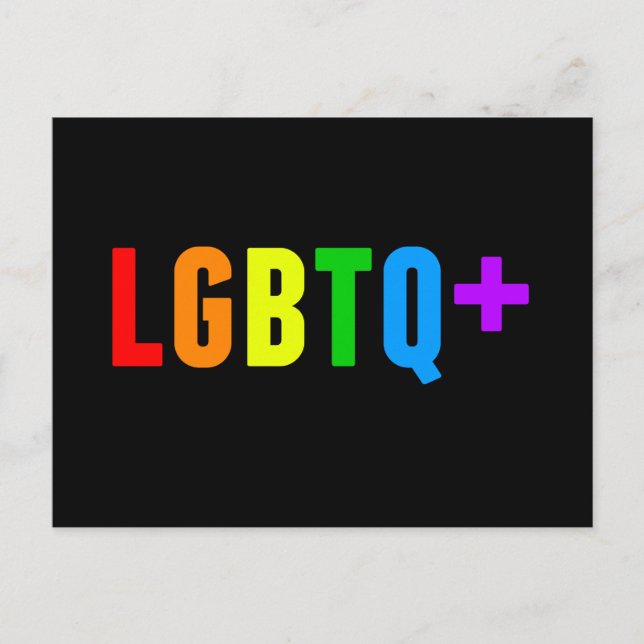 Postal LGBTQ Plus Crónicas del Orgullo Gay Arcoiris Negro (Anverso)