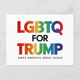POSTAL LGBTQ POR TRUMP GAY LESBIANA POR TRUMP 2024 