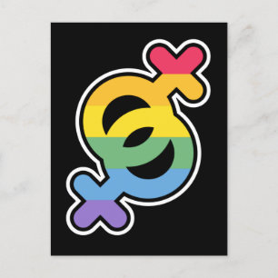 Postal LGTB+Orgullo. Arcoíris. Póster