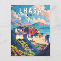 Lhasa Viaje de arte vintage del Tibet
