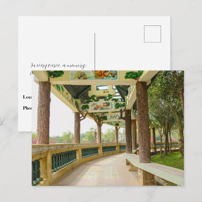 Postal Li Garden Series: Donde la Naturaleza conoce el ar (Anverso / Reverso)