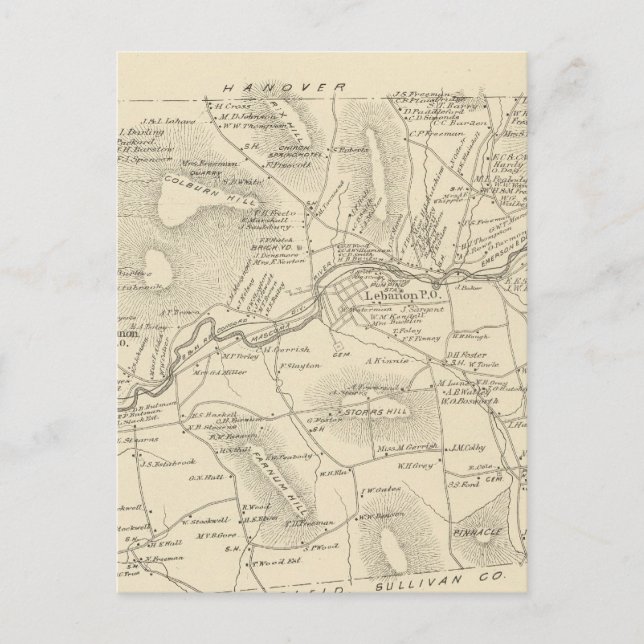 Postal Líbano, Grafton Co (Anverso)