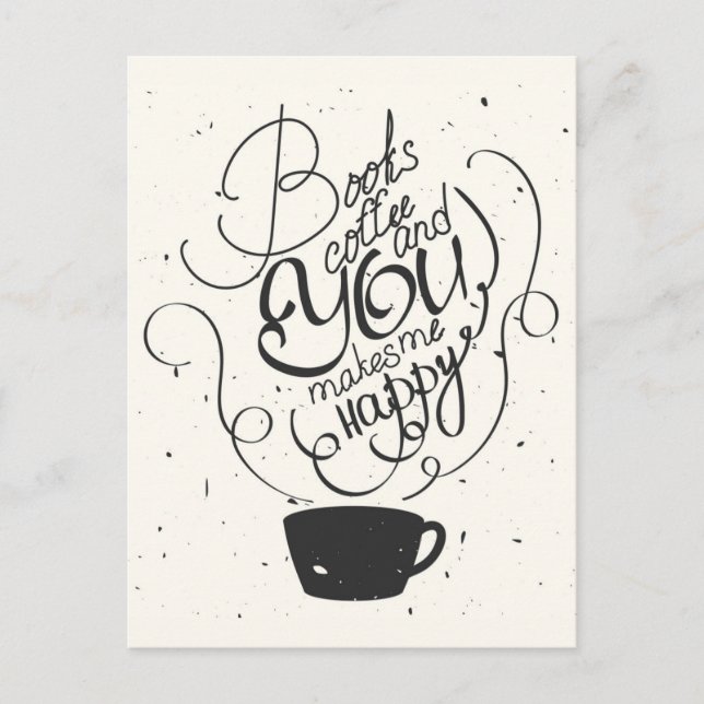 Postal Libera Café Y Me Hace Feliz (Anverso)