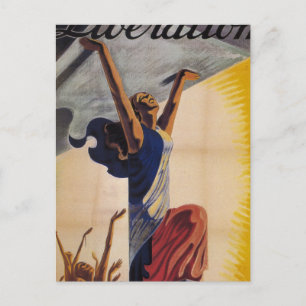Postal ¡Liberación! (1944)_poster de propaganda