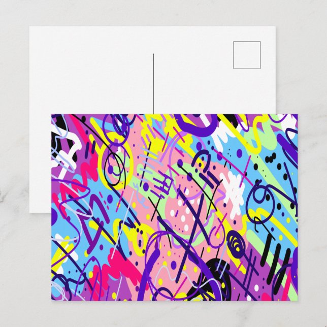 Postal Liberarse: Arte abstracto (Anverso / Reverso)