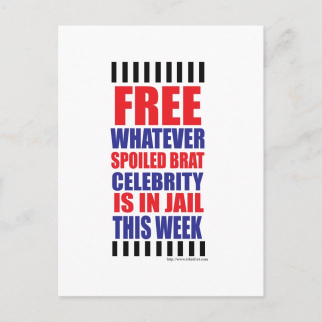 Postal Liberen a los famosos (Anverso)