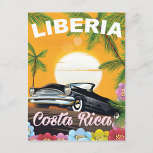 Postal Liberia, poster de viajes vintage de Costa Rica