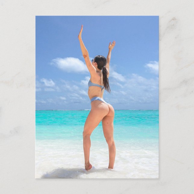 Postal Libertad... Bikini... playa... Babe. (Anverso)