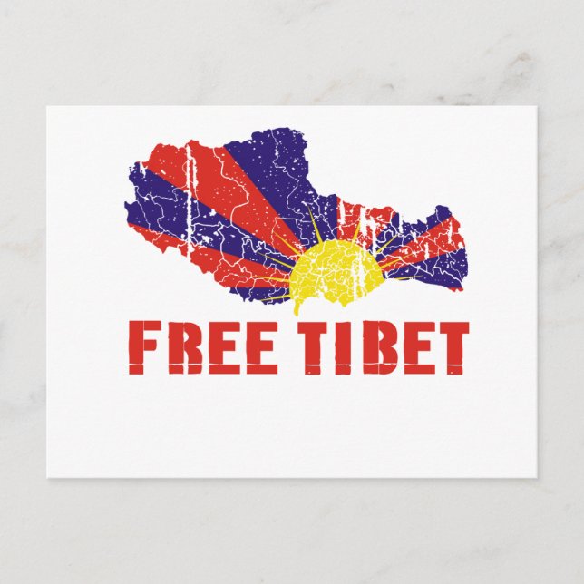 POSTAL LIBERTAD DE TÍBET/TIBETANO (Anverso)