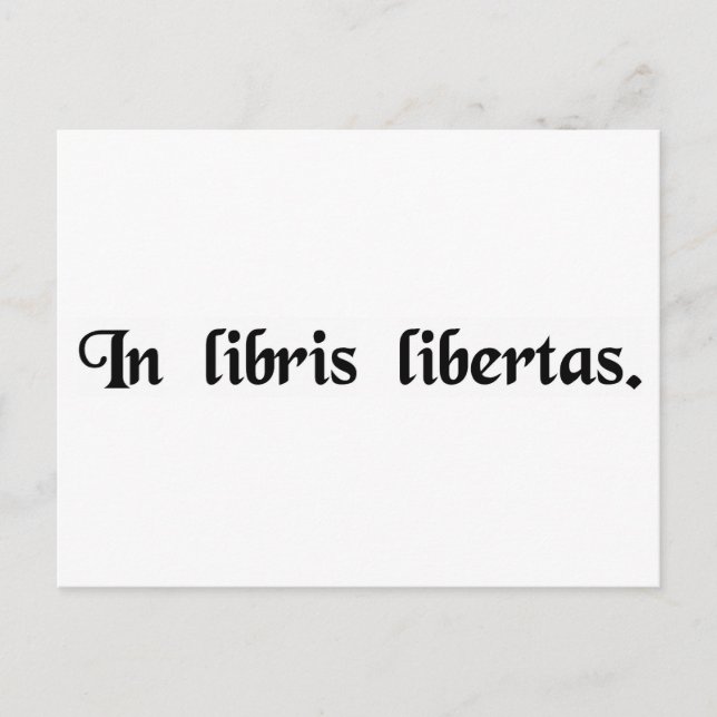 Postal Libertad en los libros (Anverso)