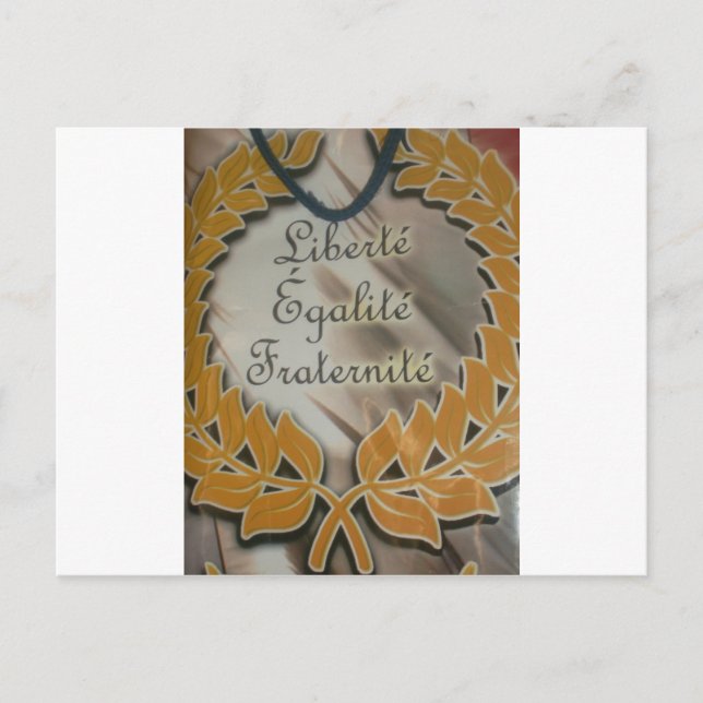 Postal Libertad, igualdad, fraternidad: un futuro floreci (Anverso)