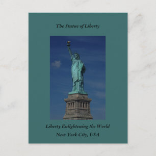 Postal Libertad iluminando el mundo - Estatua de la liber