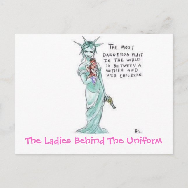 Postal Libertad, Las Damas Detrás Del Uniforme (Anverso)