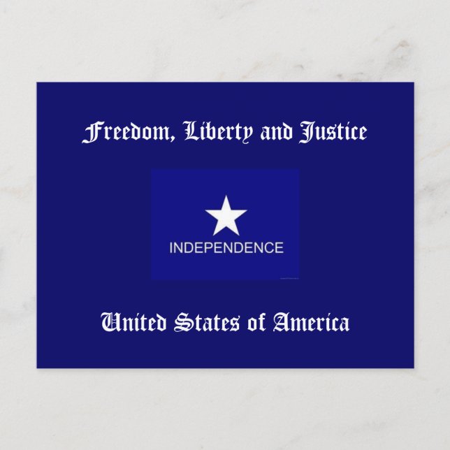 Postal Libertad, libertad y justicia (Anverso)