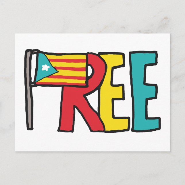 Postal Libertad para la independencia catalana (Anverso)