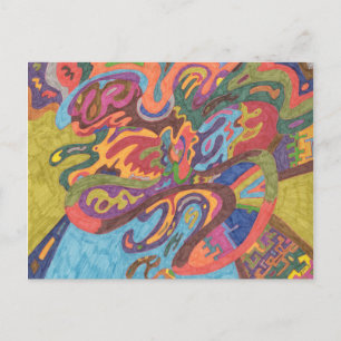 Postal Libertad para Volar, abstracto original - Personal