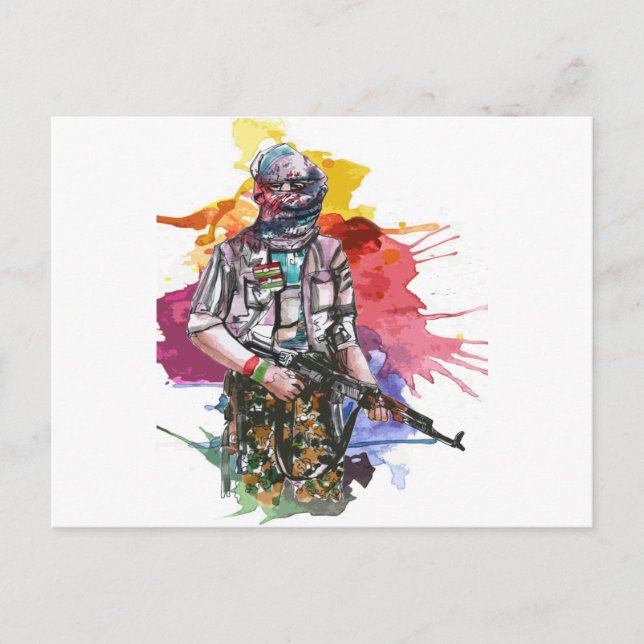 Postal Libertad Warrior.png de Peshmerga (Anverso)