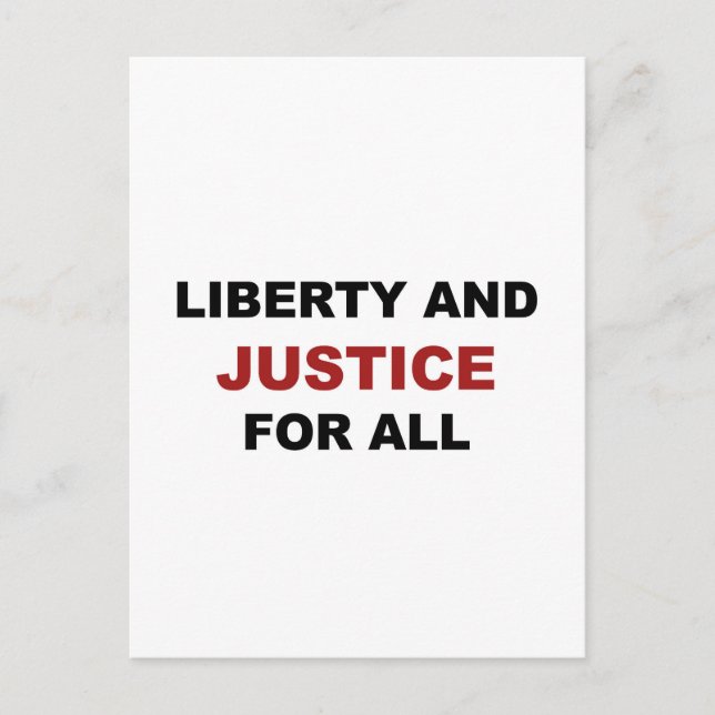 Postal Libertad y justicia para todos (Anverso)