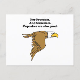 Postal Libertad y pasteles Personalizado de águila calva 