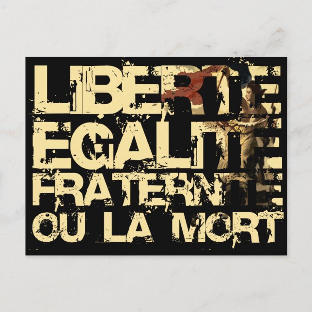 Postal Liberte Egalite Fraternite: Revolución Francesa (Anverso)