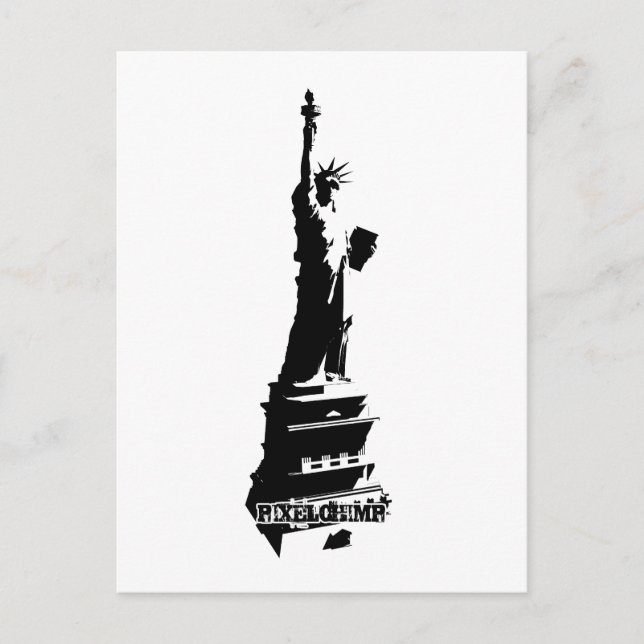 Postal Liberty Stencil Black (Anverso)
