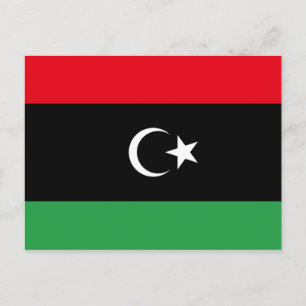 Postal Libia - Bandera libia