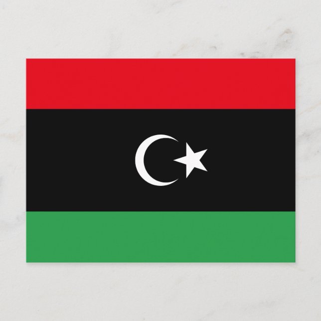 Postal Libia - Bandera libia (Anverso)