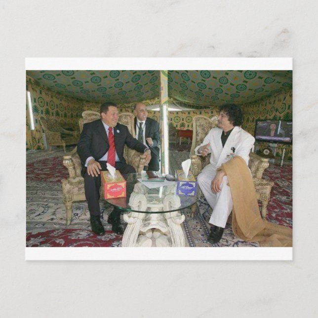 Postal Libia ~ Gaddafi para siempre (Anverso)