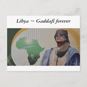 Postal Libia ~ Gaddafi para siempre