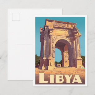 Postal Libia Viajes Antiguos 