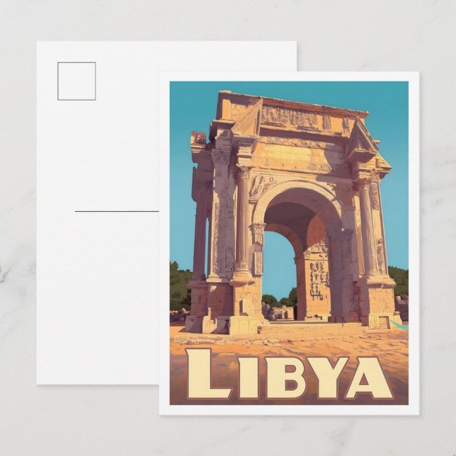 Postal Libia Viajes Antiguos  (Anverso / Reverso)